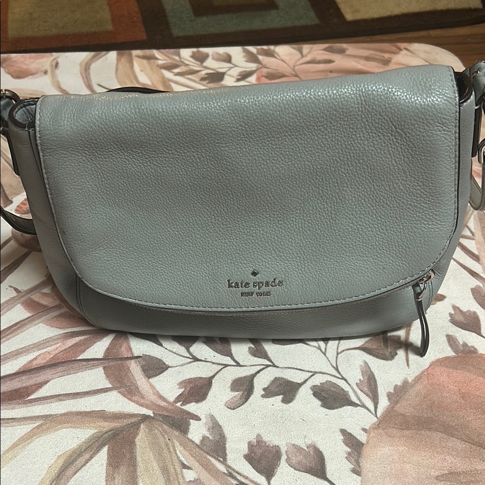 Kate Spade Gray Leather Crossbody Bag